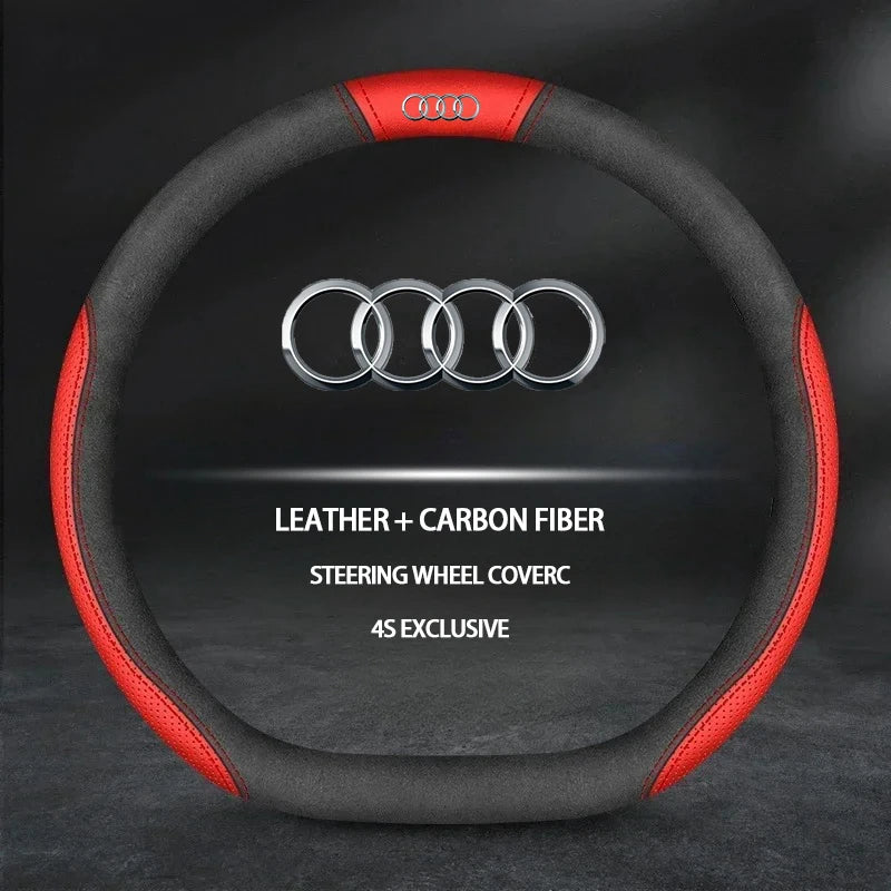 Audi Steering Wheel Cover Ultra-Thin Microfiber Leather | A3 A4 S3 RS3 Q5 TT