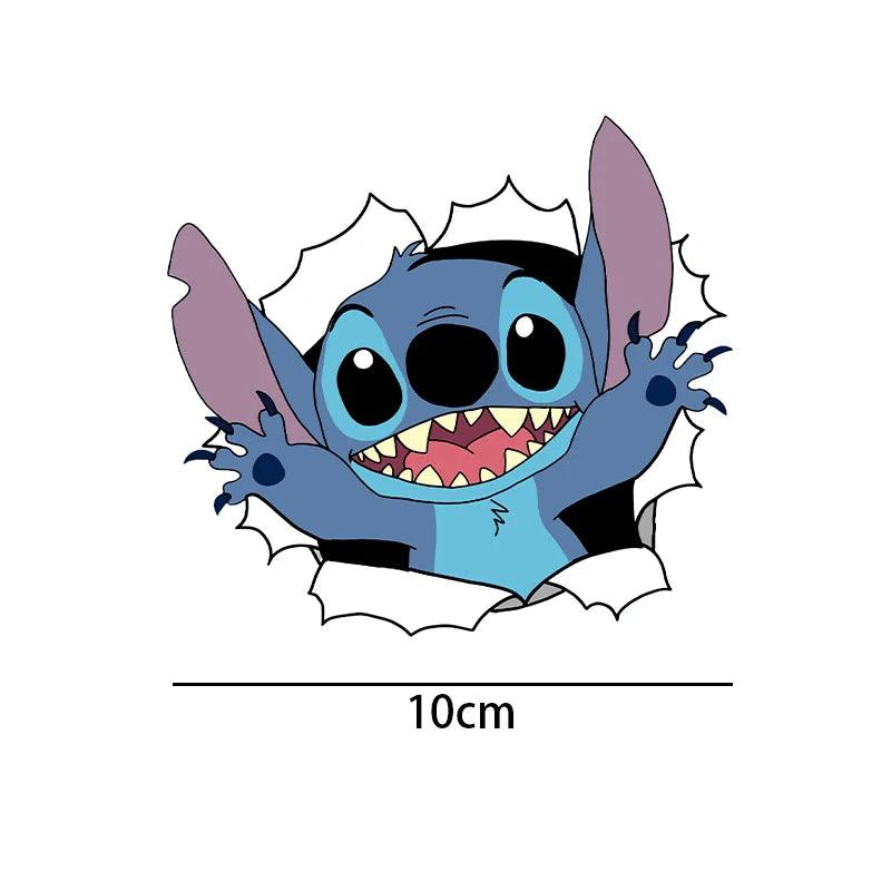 3D Stitch Broken Window Car Decal - Waterproof Auto Bumper Sticker