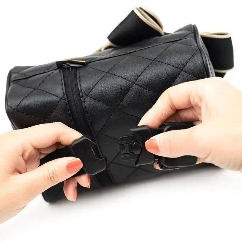 Leather Flower Car Tissue Holder Headrest Hanging Box Auto Seat
