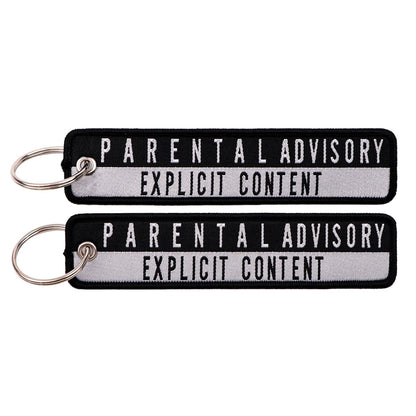 Embroidered Keys Tag Keychain - Personalized Key Identifier Fob