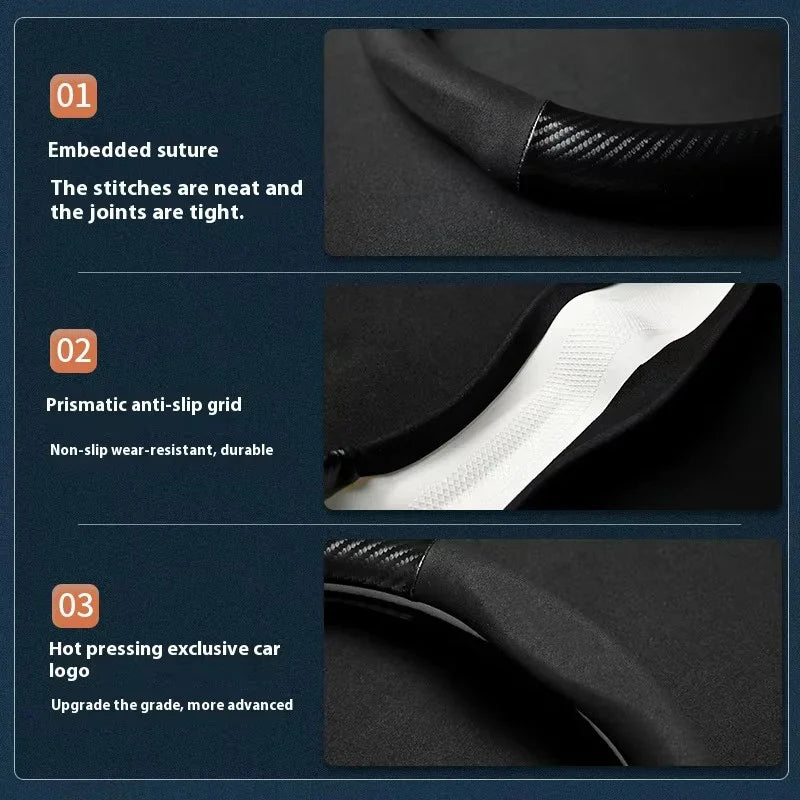 Napa Leather Universal Steering Wheel Cover