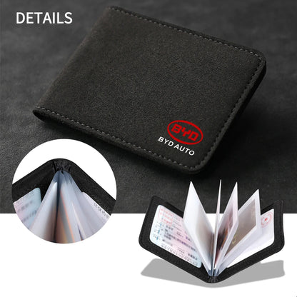 Suede-Style Driver Licence and Card Holder for BYD Models
