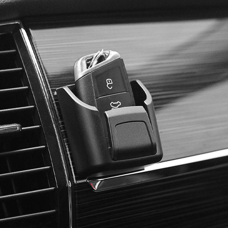 Car Key Holder Clip Car Interior Storage Box Dashboard Organizer Adhesive Mount Upgrade Style For Card Key Rack Universal Fit - Upgrade Style