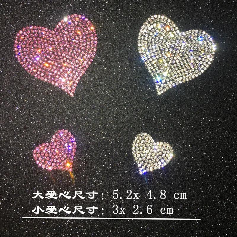 Diamond Bling Love Wings Car Decal Sticker - Scratch Cover Auto Body