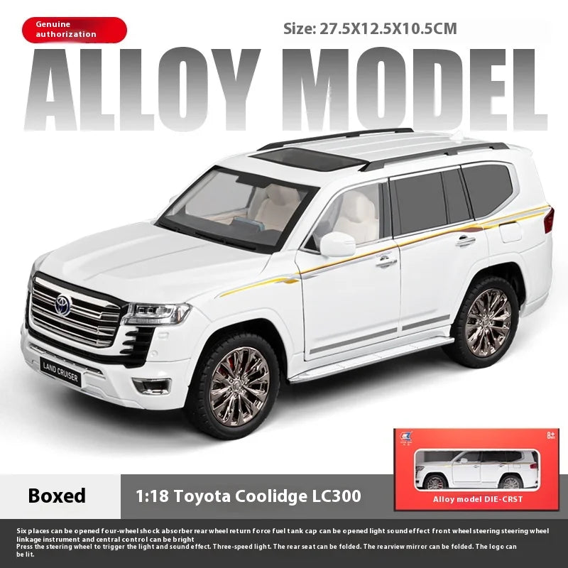 Toyota Land Cruiser LC300 – Alloy Diecast SUV Model Car - white