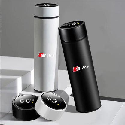 Audi LED Temperature Display Thermos Mug Water Bottle A1-A8 TT Q Series
