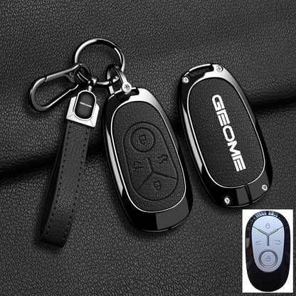 Zinc Alloy Leather Key Case Cover For 2025 Geely Geometry Galaxy