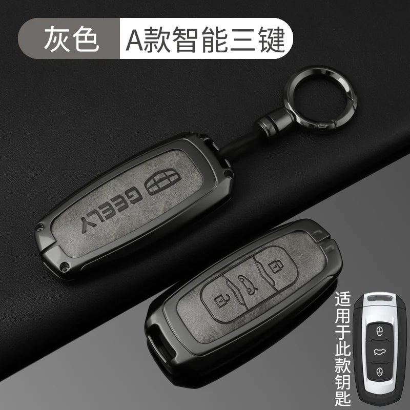 Zinc Alloy Leather Key Case for Geely Emgrand Atlas GX3 GS NL3