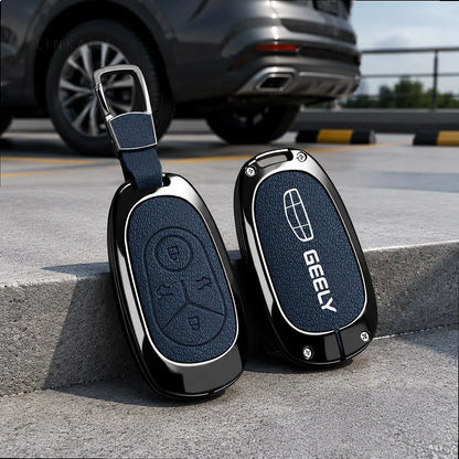 Geely EX2 Proton e.MAS 5 4-button metal key cover - close-up