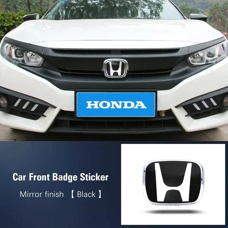 Honda Logo Badge Modification Sticker for Civic, Accord & CR-V - Black Car Front / 8th Accord 2008-2012