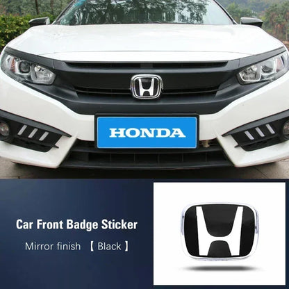 Honda Logo Badge Modification Sticker for Civic, Accord & CR-V - Black Car Front / 8th Accord 2008-2012