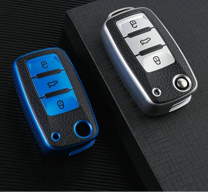 Volkswagen Leather Car Key Case – Full Cover