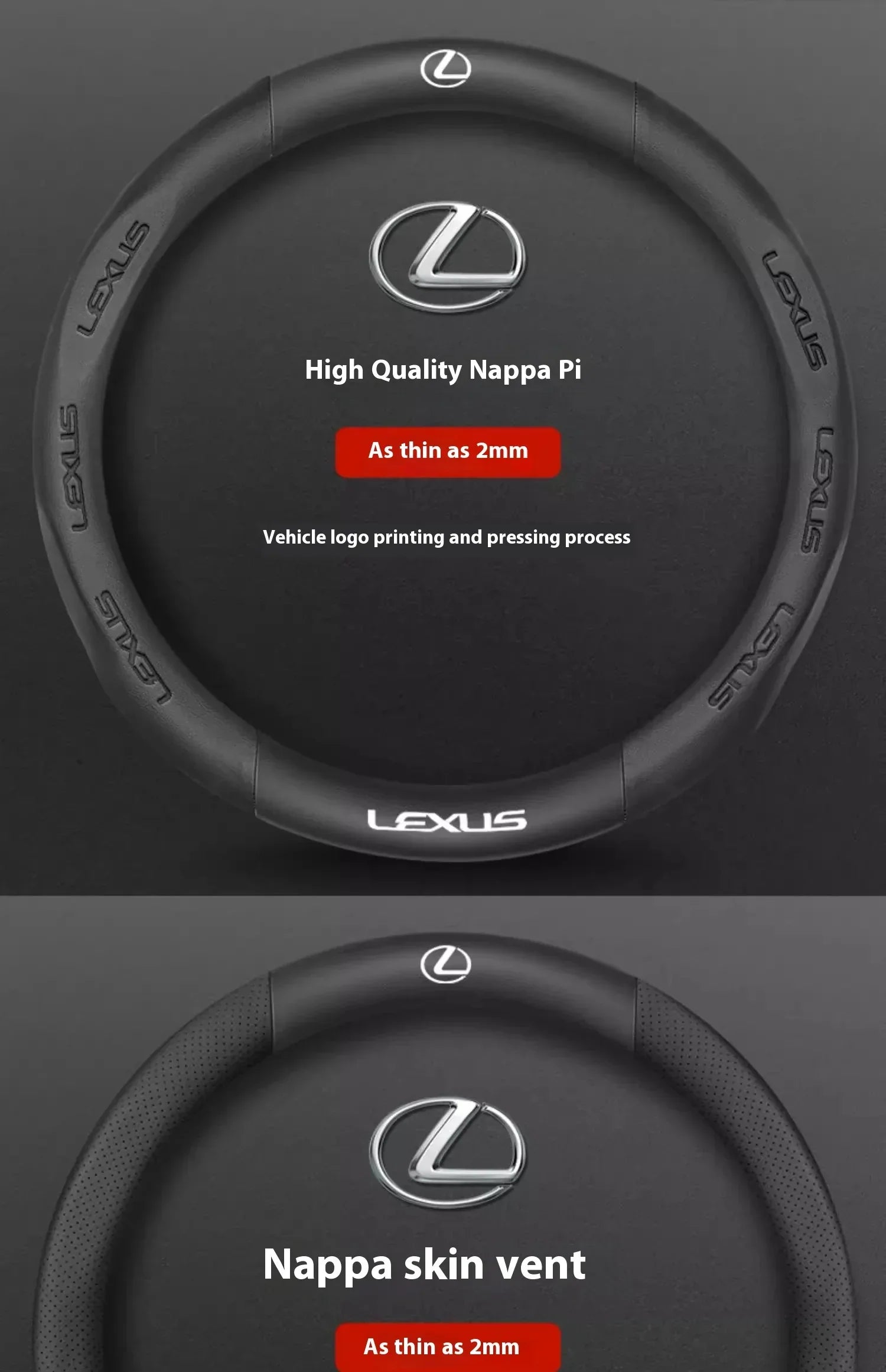 Lexus ES RX NX IS GS Suede Carbon Fiber Steering Wheel Cover - Ventilate Carbon