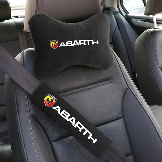 Abarth Car Neck Pillow & Seat Belt Shoulder Pad