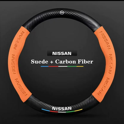 Nissan Carbon Fiber Suede Steering Wheel Cover