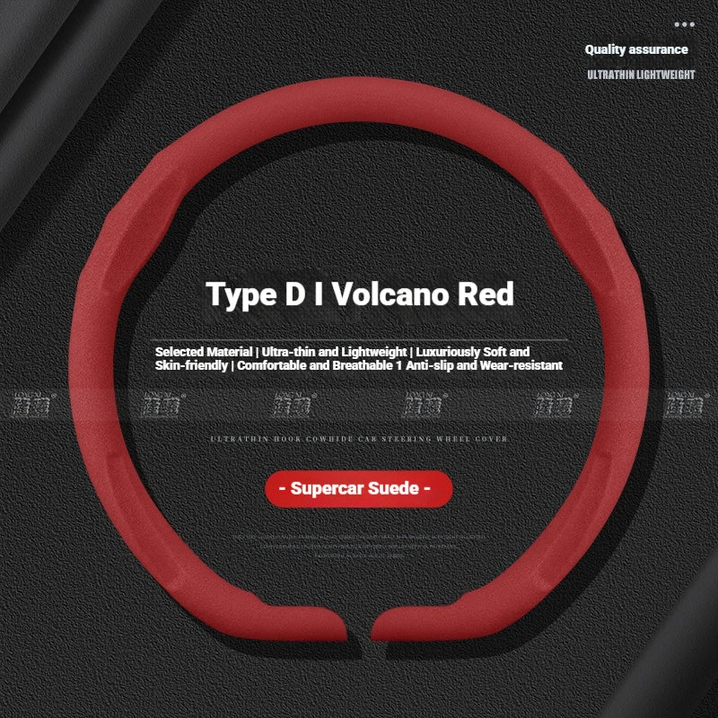 NIO Ultra-Thin Snap-On Steering Wheel Cover - Red (Style B)