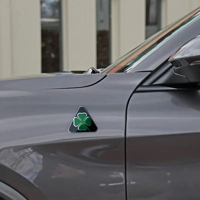 Alfa Romeo Quadrifoglio Black Clover Badge Emblem