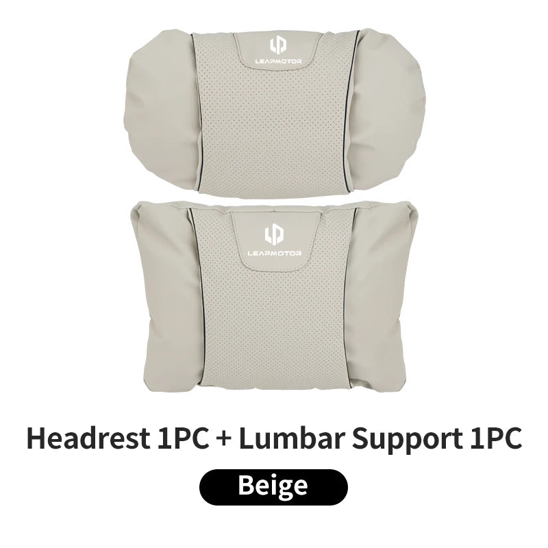 Leapmotor Car Seat Headrest & Lumbar Support Pillow Set