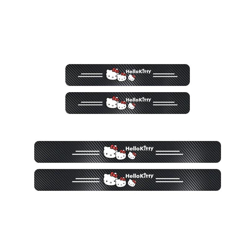 Hello Kitty Leather Car Door Sill Protector Anti-Scratch Stickers