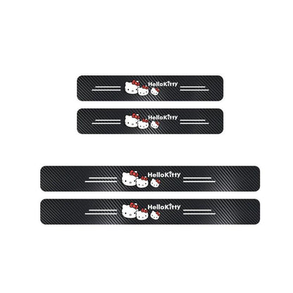 Hello Kitty Leather Car Door Sill Protector Anti-Scratch Stickers