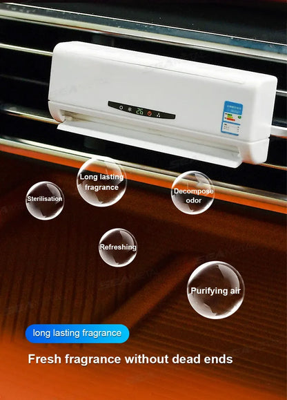 Solar Powered Car Air Freshener Diffuser AC Vent Aromatherapy Ornament - Lavender