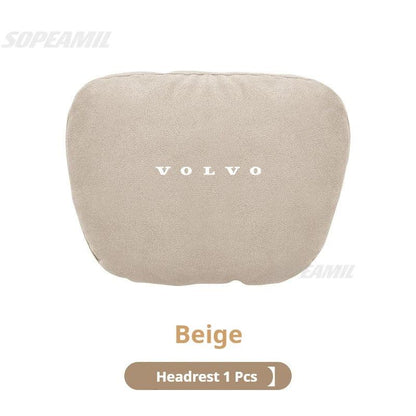 Volvo Car Headrest & Lumbar Support Pillow - Beige Headrest