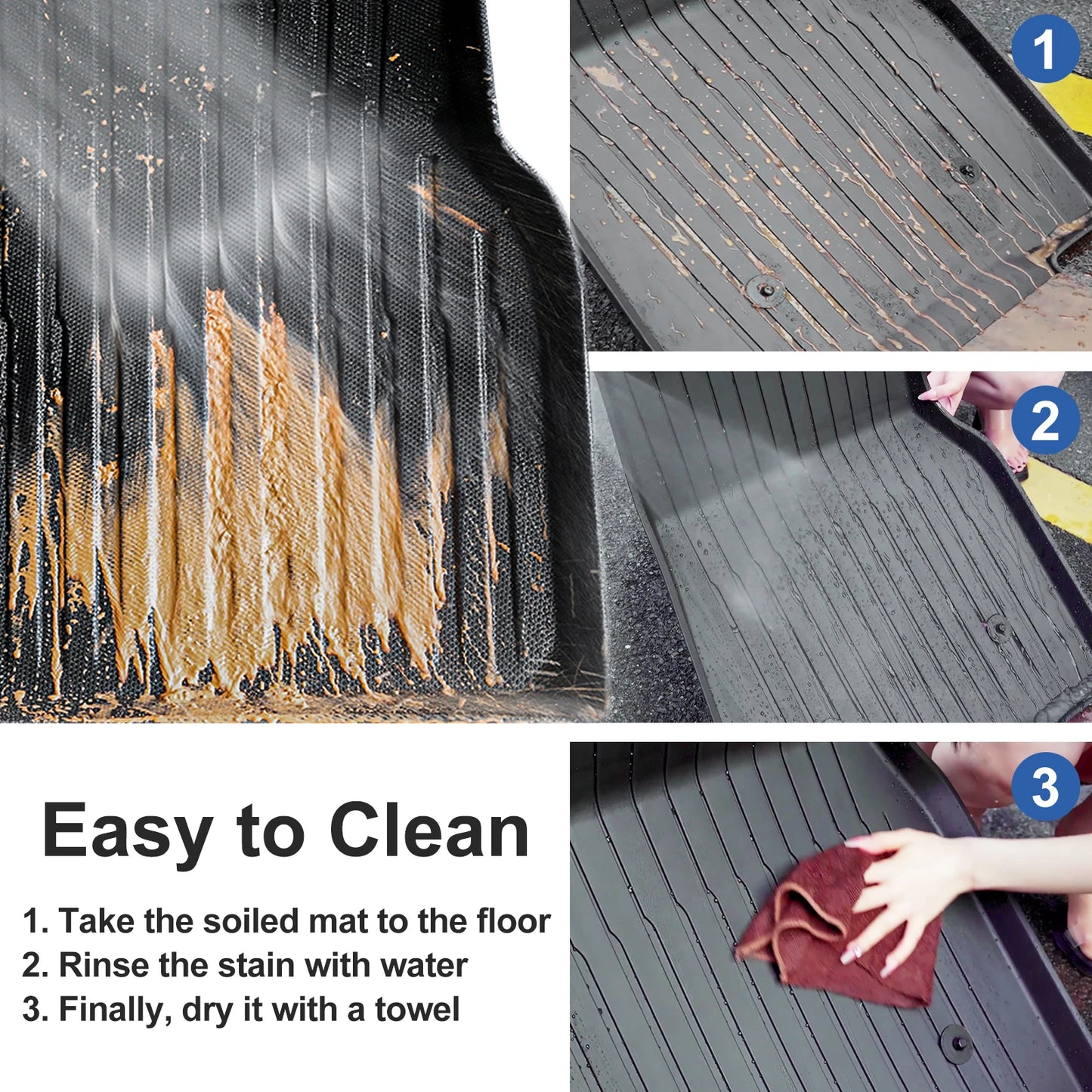 TPE 3D Floor Mats for Chery Jaecoo 5 EV RHD 2025-2026 Black Set