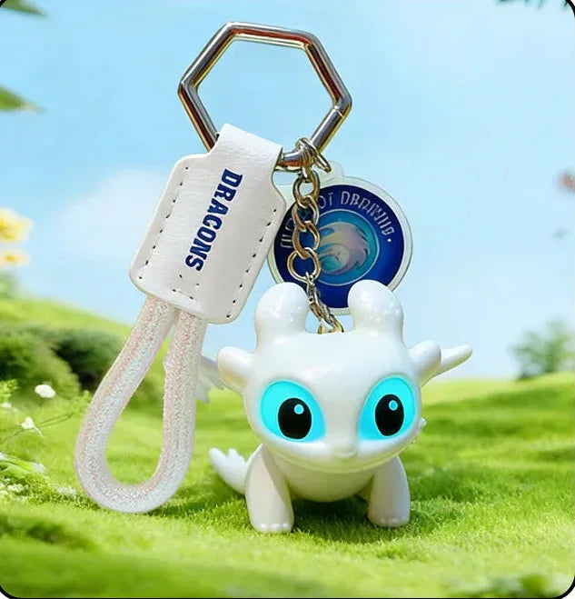 Light Up Night & Light Fury Keychain – Glowing Dragon - Light Fury