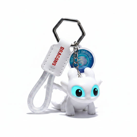 Light Up Night & Light Fury Keychain – Glowing Dragon - Light Fury