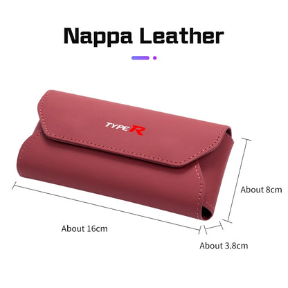Honda Accord Civic CRV Magnetic Leather Glasses Case Holder