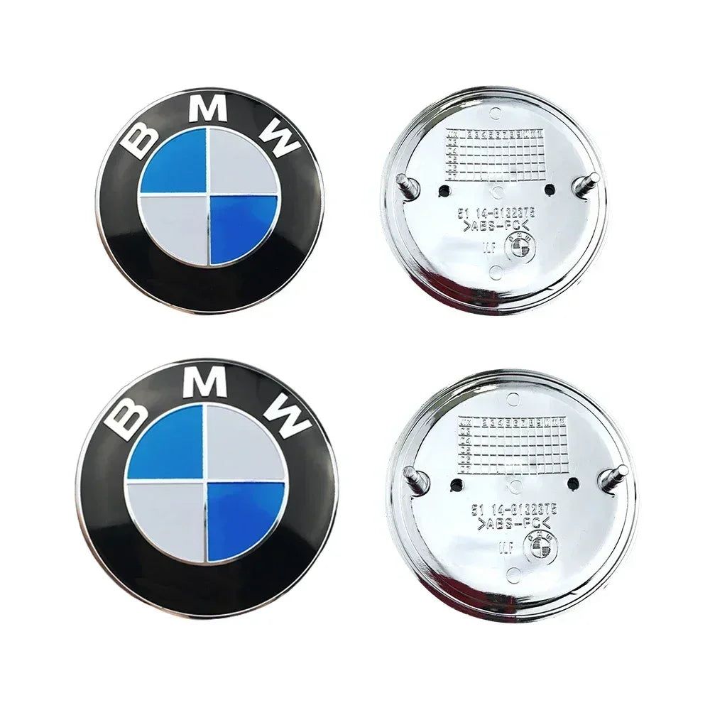 BMW Car Emblem Badge Hood & Trunk Logo 82mm / 74mm - Blue and White / 1pc 74mm