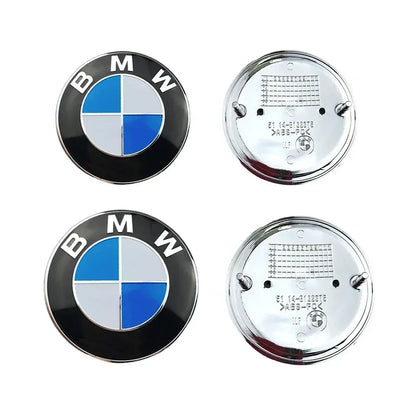 BMW Car Emblem Badge Hood & Trunk Logo 82mm / 74mm - Blue and White / 1pc 74mm