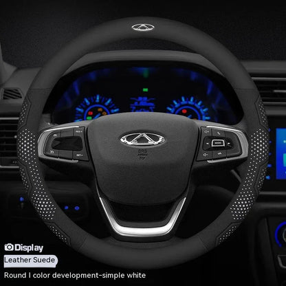 Chery Tiggo Karbonfiber Semsket Skinn Rattrekk