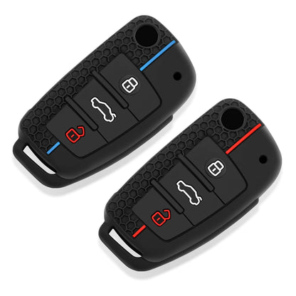Audi Silicone Key Cap Set — A3, A4, A6, Q3, Q7, TT and RS