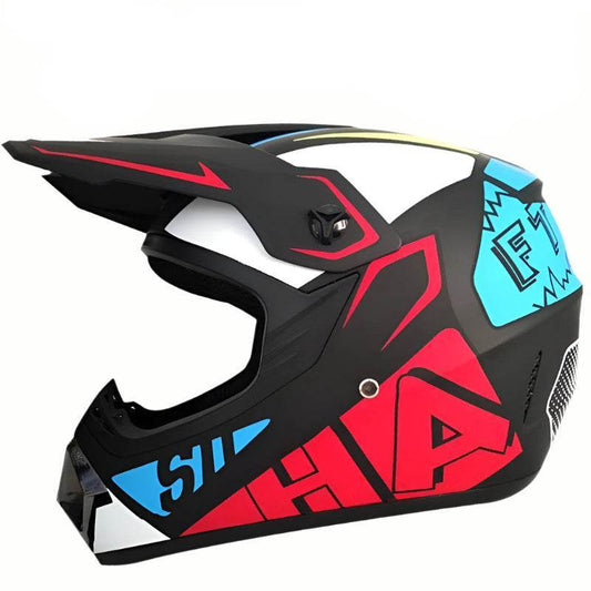 Full Face Off-Road Motorcycle Helmet + Goggles, Gloves & Face Mask - BAIZHUA / S