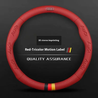 Audi Steering Wheel Cover ABT A1–A8 Q2–Q8 TT RS S Line Fit