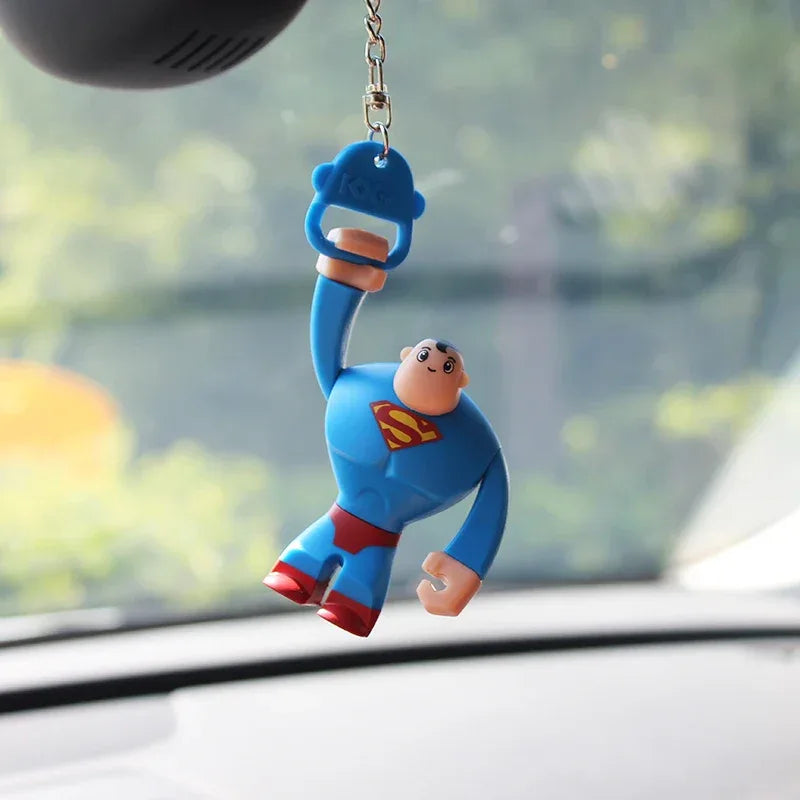 Batman/Superman & Spider-Man Car Rearview Mirror Ornament - superman