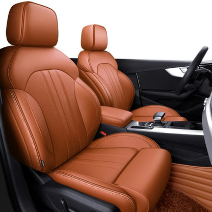 Custom-Fit Leather Car Seat Covers for Audi A3, A4, A6, Q3, Q5, Q7, A7 & TT – Full 5-Seat Set