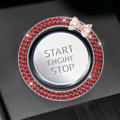Diamond Rhinestone Car Start Button Ring Cover SUV Interior Decor