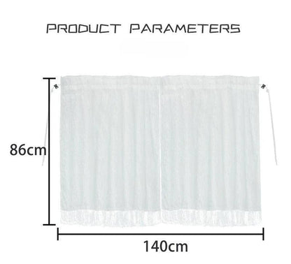 Lace Double Layer Car Privacy Curtains Universal Blackout Divider