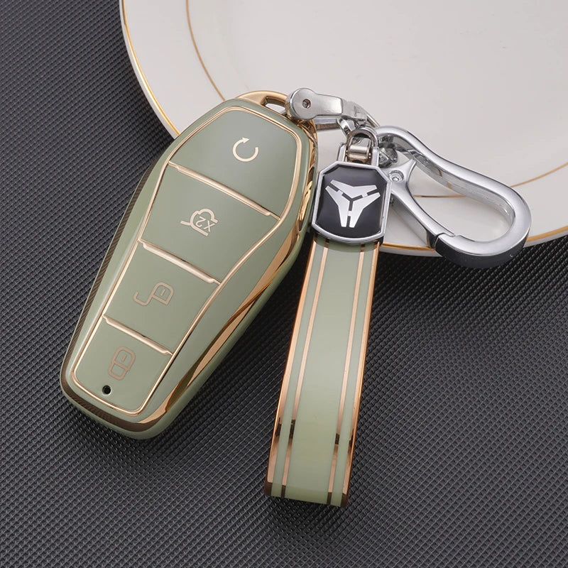 BYD Atto 3 Han EV Dolphin TPU Key Case Cover - 4 Button Protection