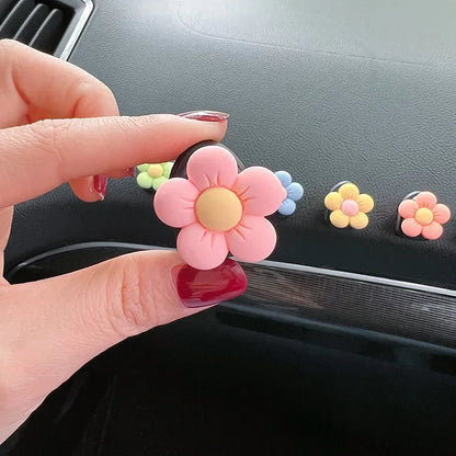 Cute Flower Car Air Vent Perfume Clip Aromatherapy Diffuser - Pink