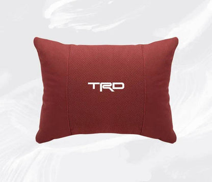 TRD Suede Car Neck Pillow for Toyota Corolla, Yaris, Camry, Prius & More - headrest 1pc black