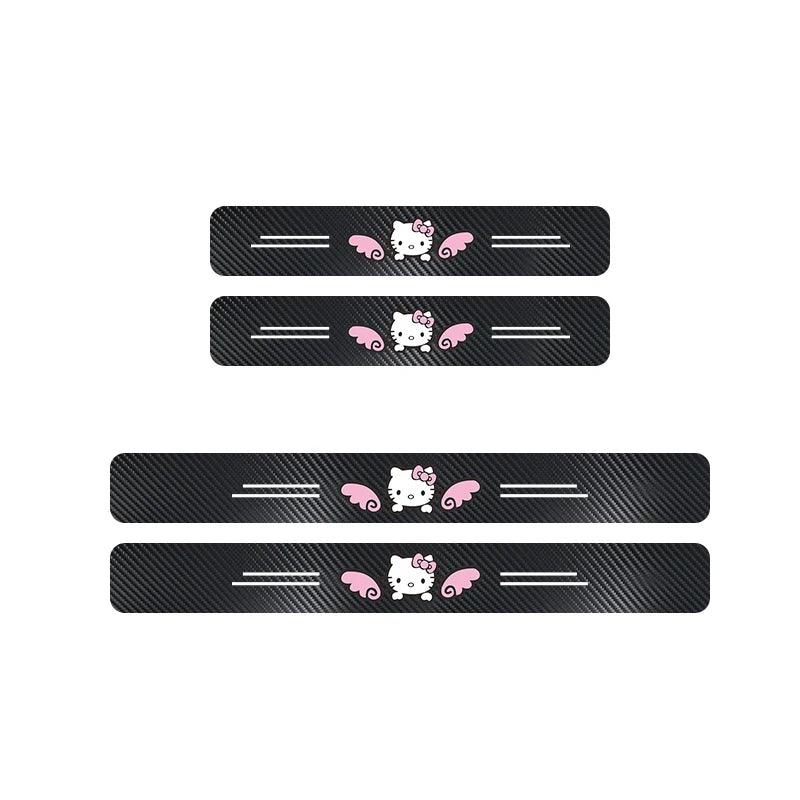 Hello Kitty Leather Car Door Sill Protector Anti-Scratch Stickers