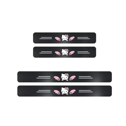 Hello Kitty Leather Car Door Sill Protector Anti-Scratch Stickers