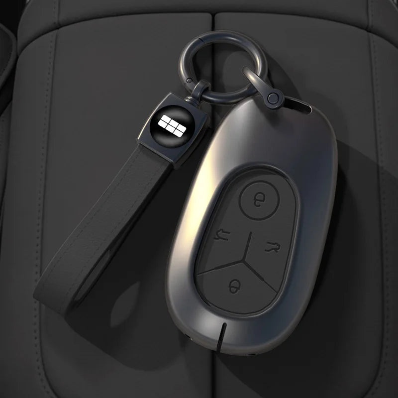 Geely Geome Dream Zinc Alloy Smart Key Cover - H-Grey-Black