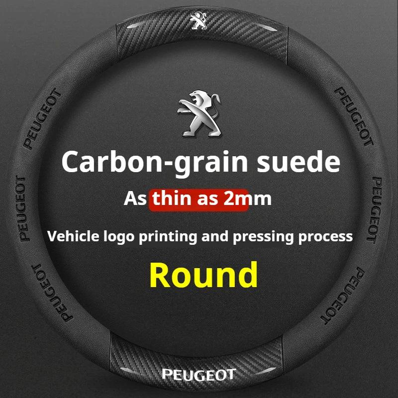 Peugeot Leather Steering Wheel Cover - Round Black C