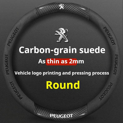 Peugeot Leather Steering Wheel Cover - Round Black C