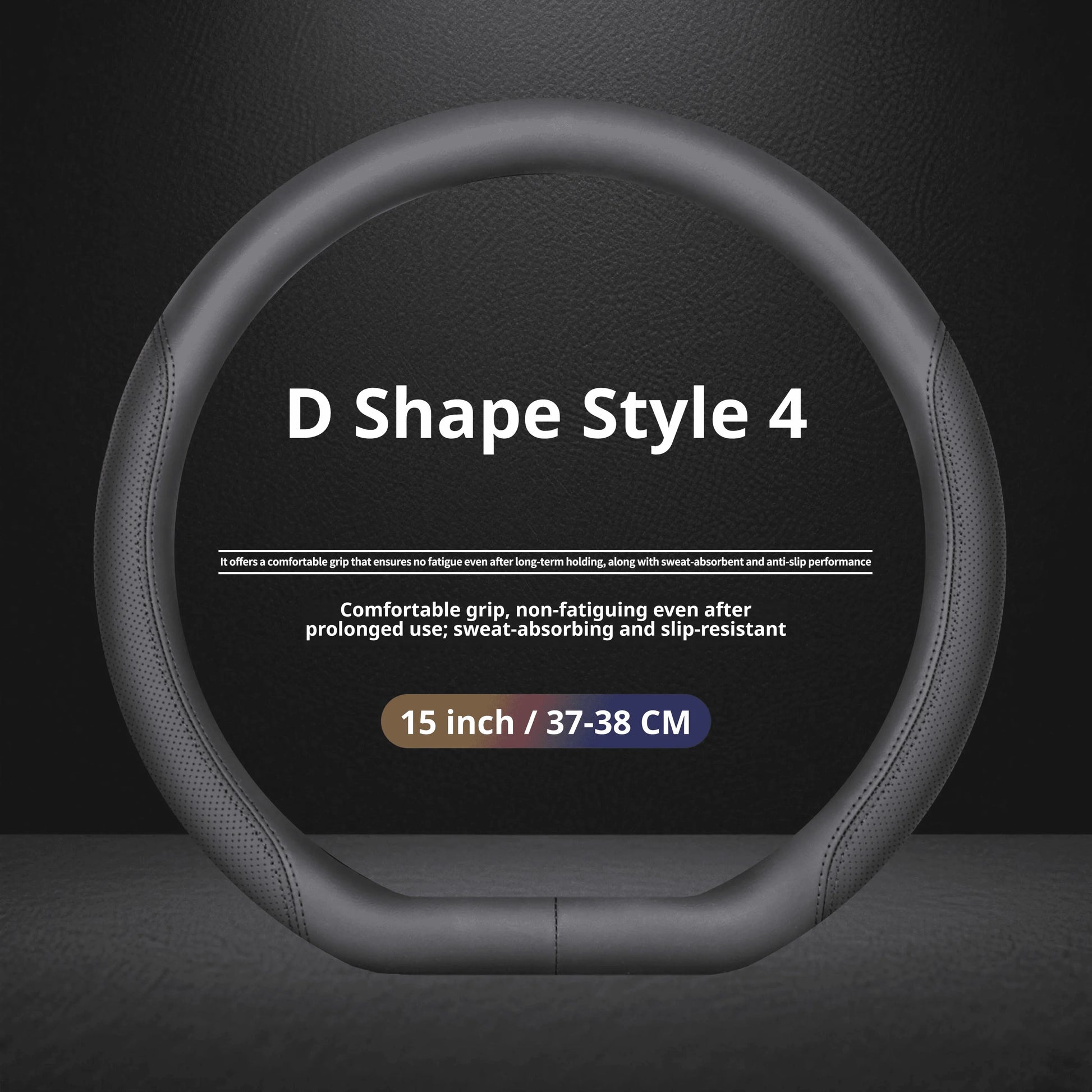 Jetour Nappa Leather Steering Wheel Cover - D Shape / Style 4