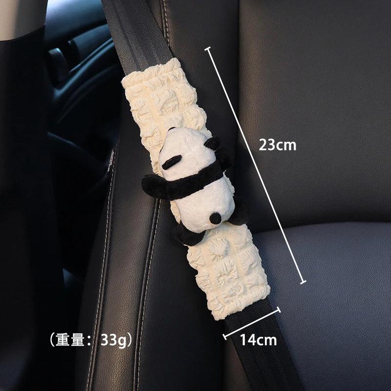 Cute Panda Car Neck Pillow Universal Headrest Support Auto Seat